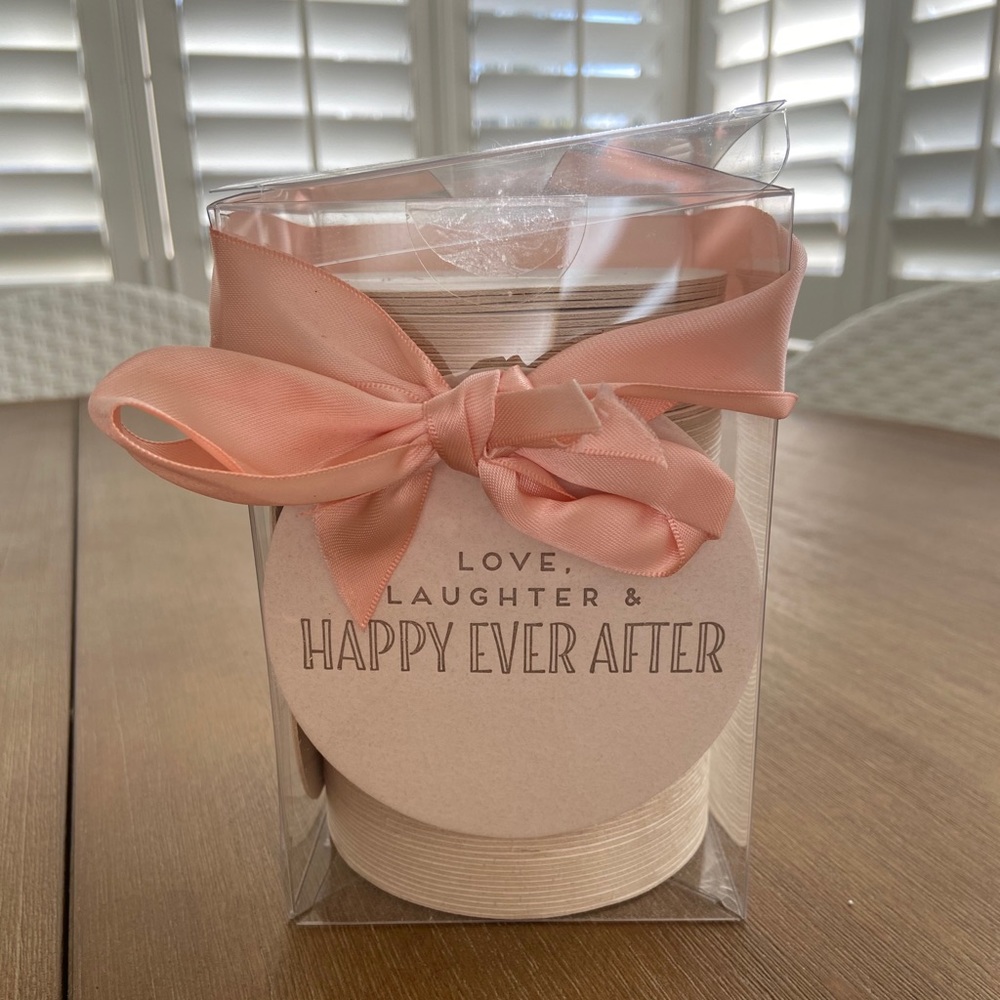 Letterpressed Wedding/Bridal Shower Coasters